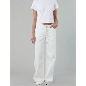 White Wide-Leg Pants